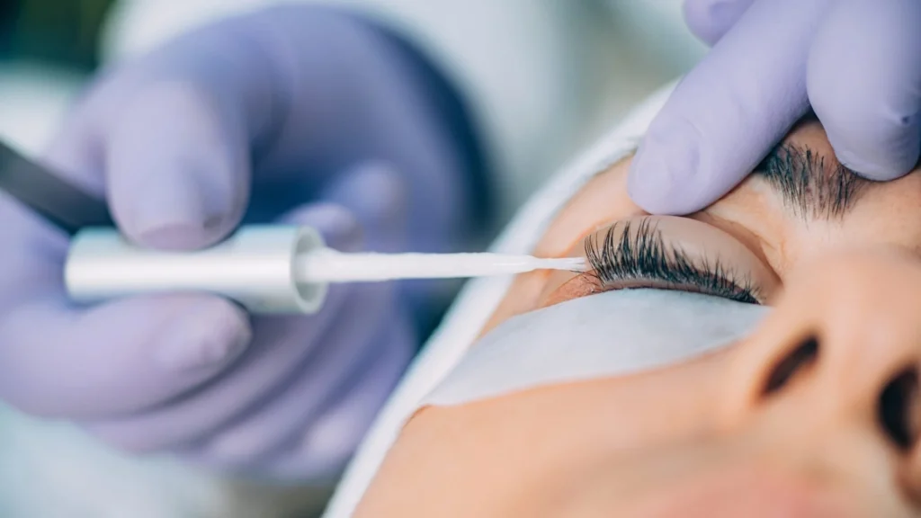 preparing for lash treatment